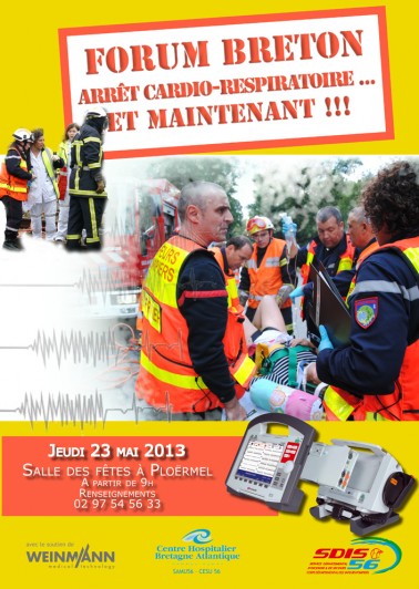 Affiche du Forum Breton Arrêt cardio-respiratoire... Et maintenant !!! Jeudi 23 Mai 2013